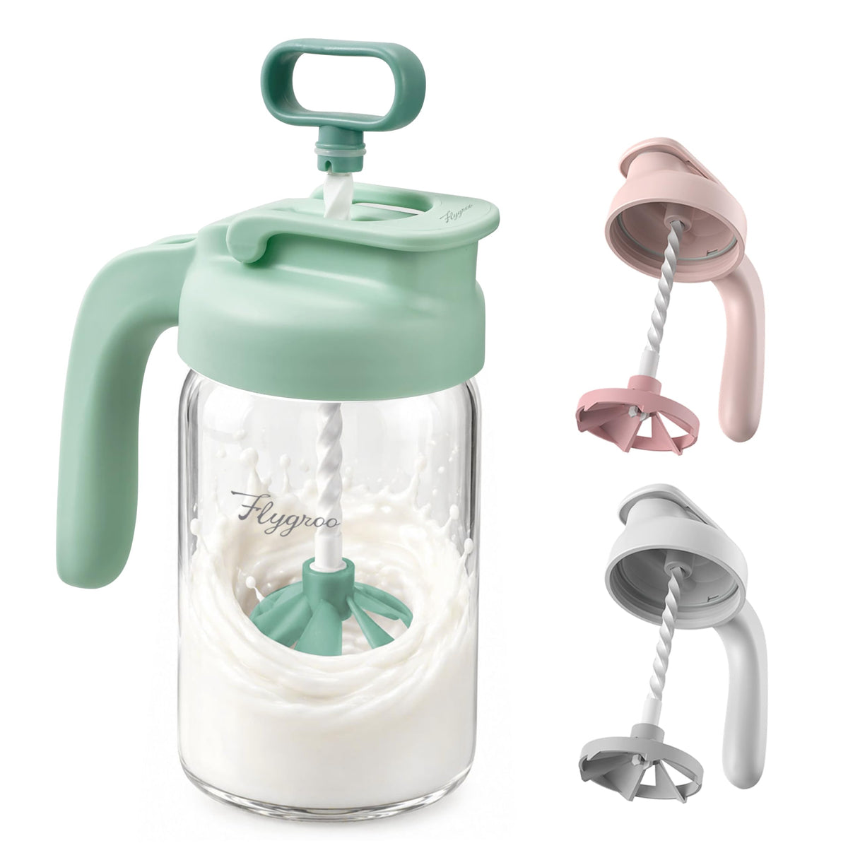 Glass Breast Milk Pitcher, Baby Formula Mixing Pitcher - 24oz Green