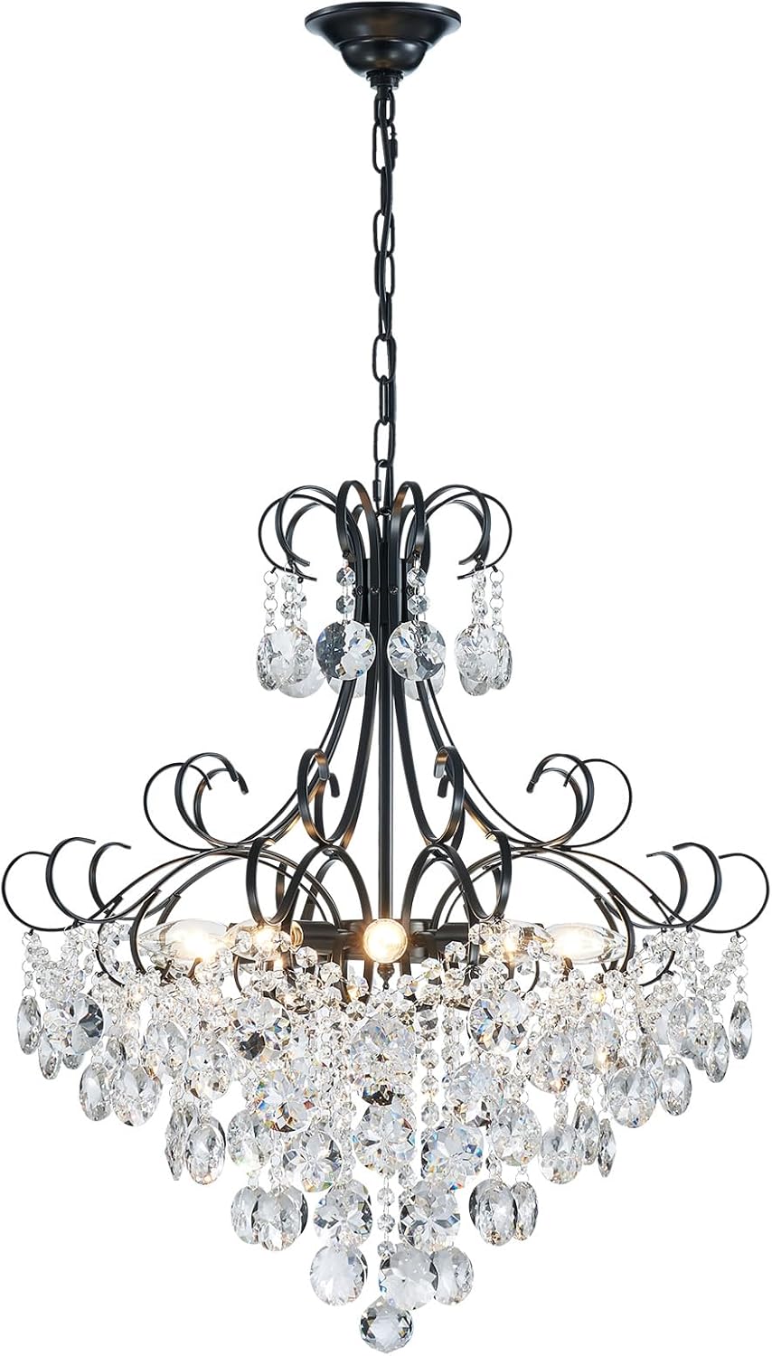K9 Crystal Chandelier Light Fixture for Dining Rooms and Entryways