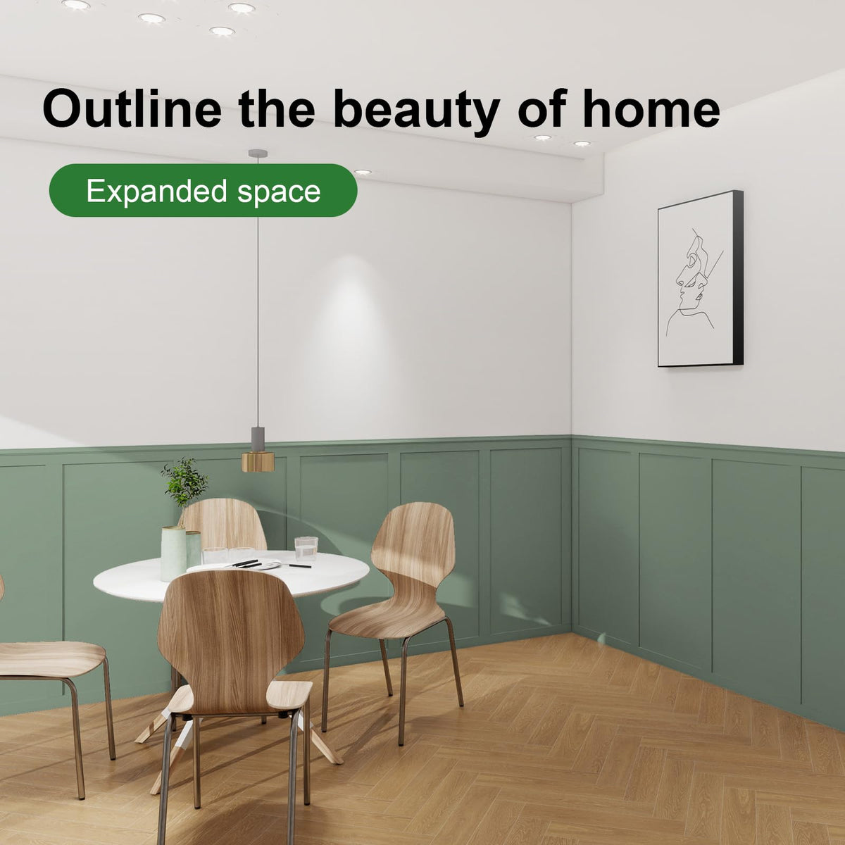 Premade Board and Batten Wainscoting Kit, Paintable MDF Accent Wall Panels with Molding Trim, DIY Wall Paneling Kit