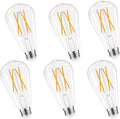 Dimmable Edison Bulbs 2700K Warm White, E26 LED Bulb 60 watt Equivalent