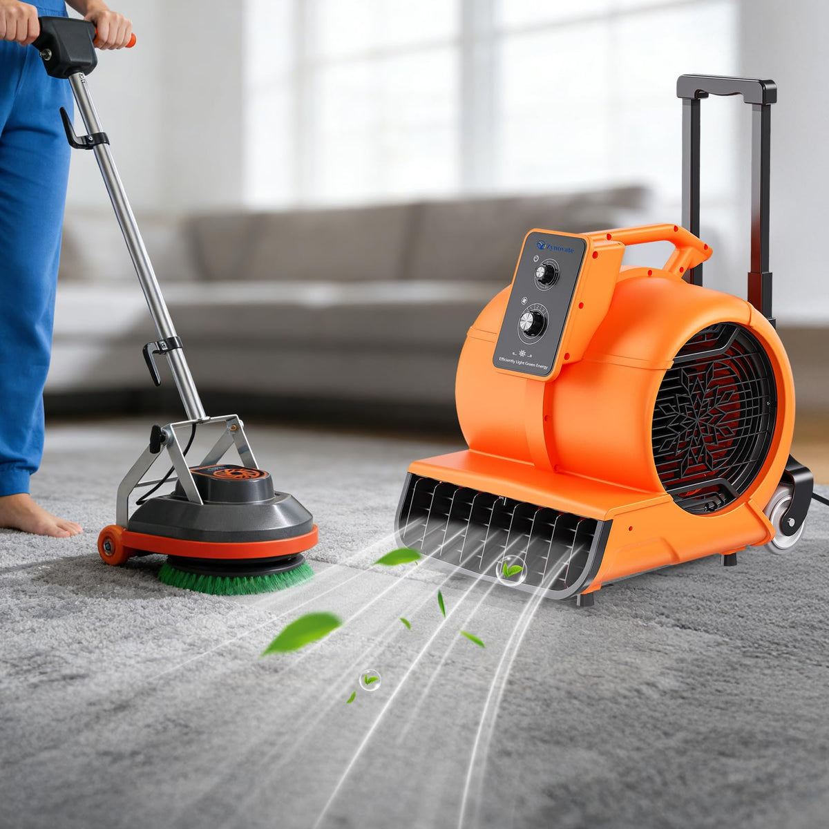 Air Mover 1 HP 4000 CFM Portable Blower Fan Carpet Dryer, Floor Dryer Fan