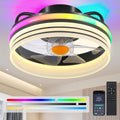 13" Flush Mount Ceiling Fan with Light