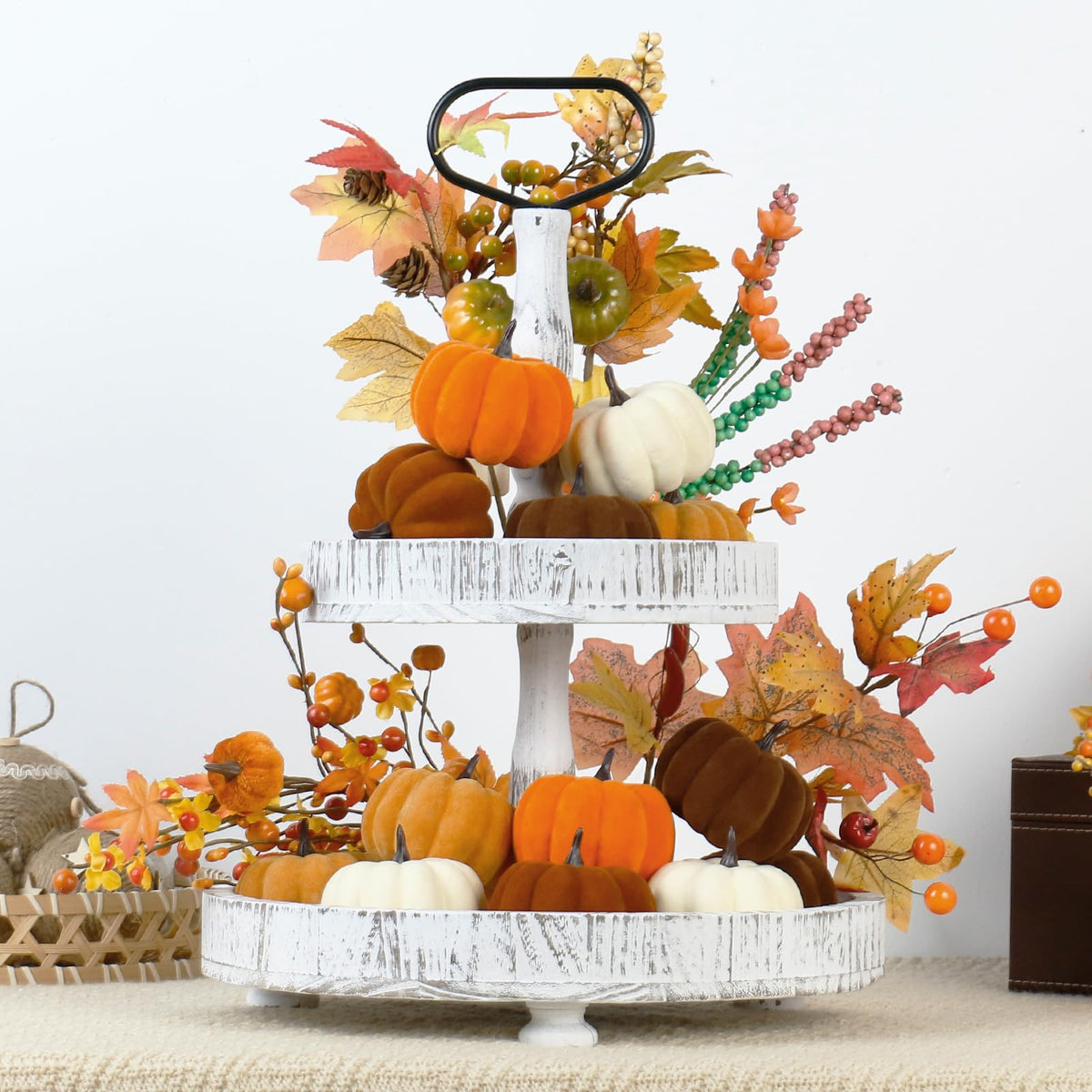 15PCS Fall Pumpkins for Indoor Autume Thanksgiving Home Decor