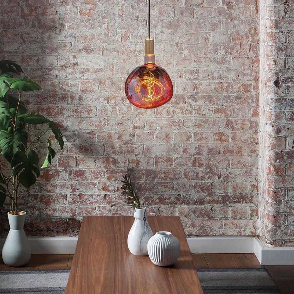 G150 Oversized Large LED Edison Bulbs,6W Warm Copper Glass