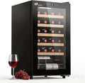 24 Bottle Wine Cooler Refrigerator, Compact Small Built-in or Freestanding Wine Fridge, 41-68°F Temperature Control