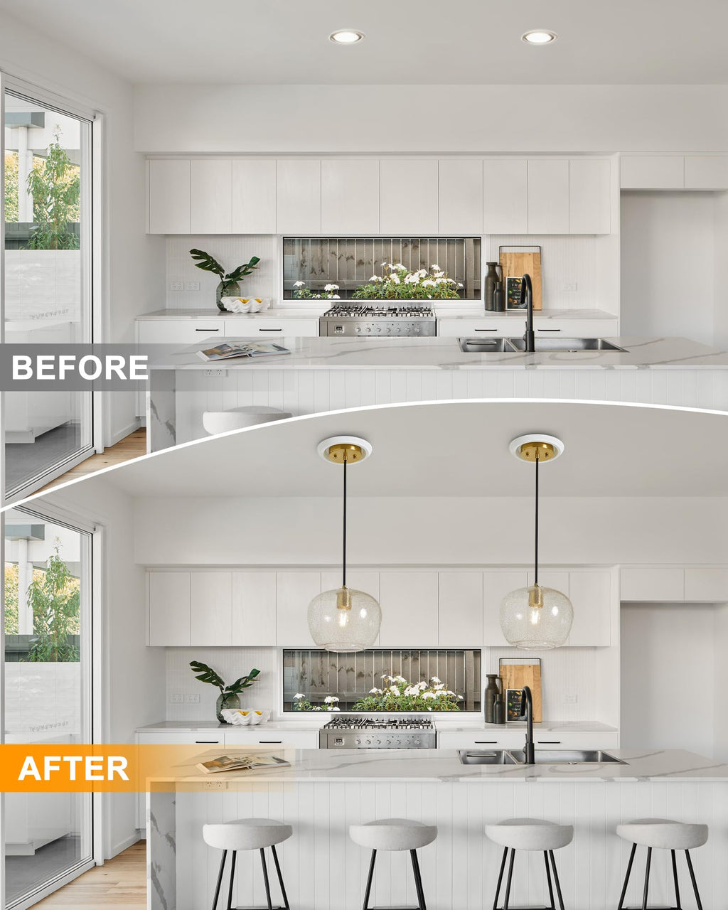 Recessed Can Light Conversion Kit for 5" and 6" Ceiling