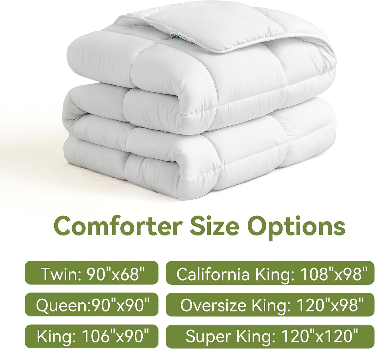 Down Alternative Queen Duvet Insert, White,90x90IN