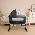 Baby Cradle, Freestanding Bedside Bassinet, 3-in-1 Convertible Bassinet with 360° Swivel Wheels, 2026 New Model