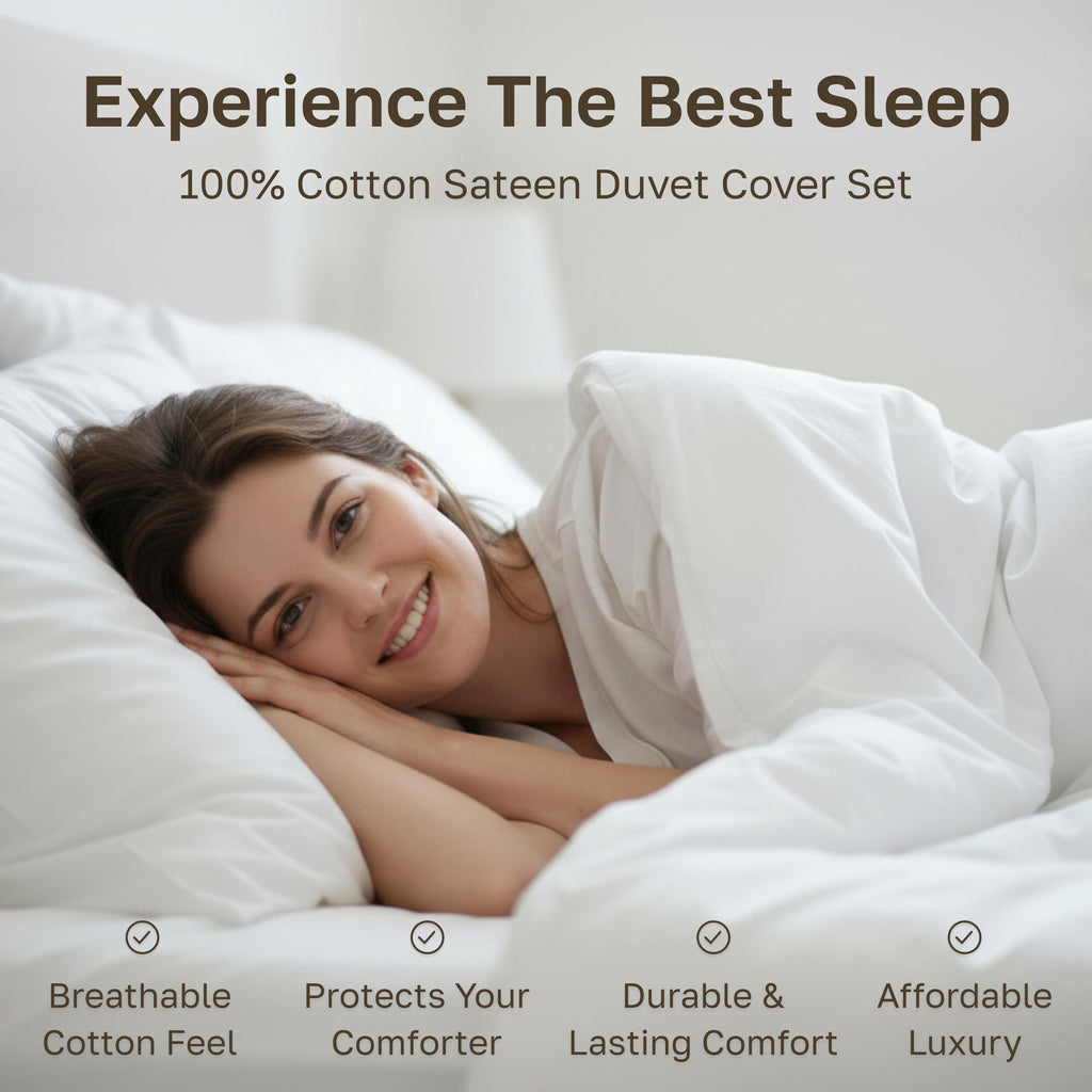 Luxury Duvet Cover Set, Striped White