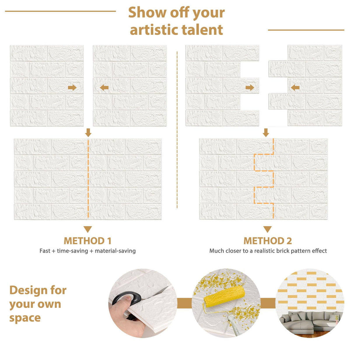 3D Wall Panels Peel and Stick, Waterproof PE Foam (30)