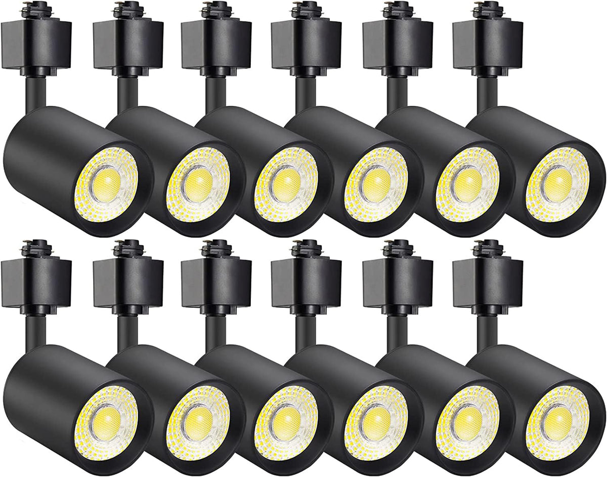 10W Dimmable LED Track Lighting Heads H Type, Black