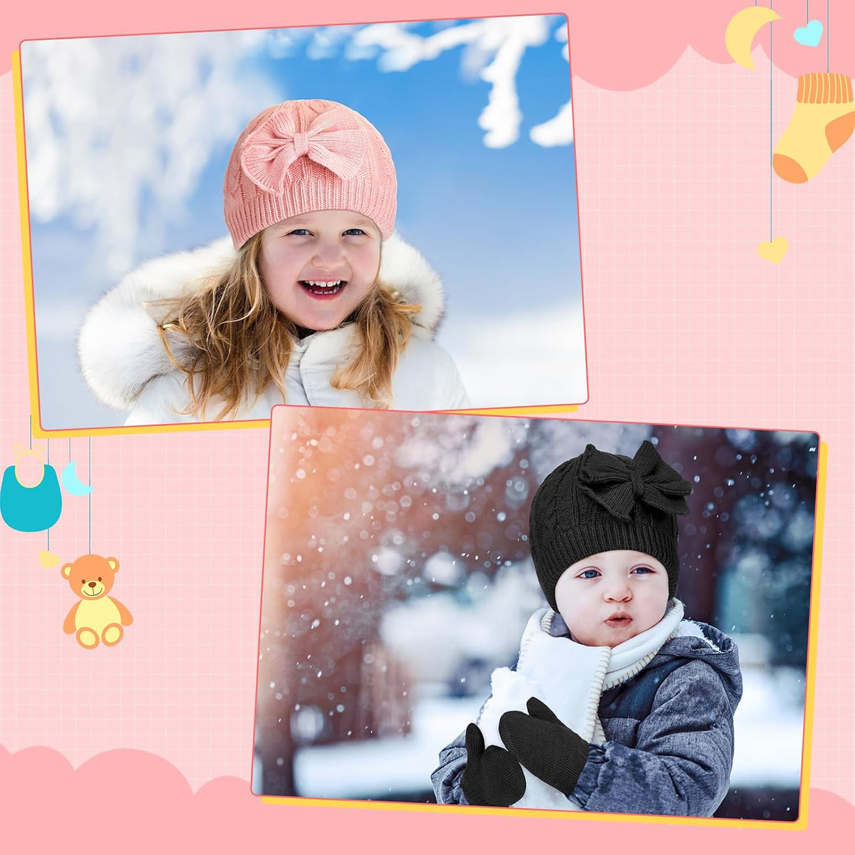 3 Set Toddler Hat Glove Set