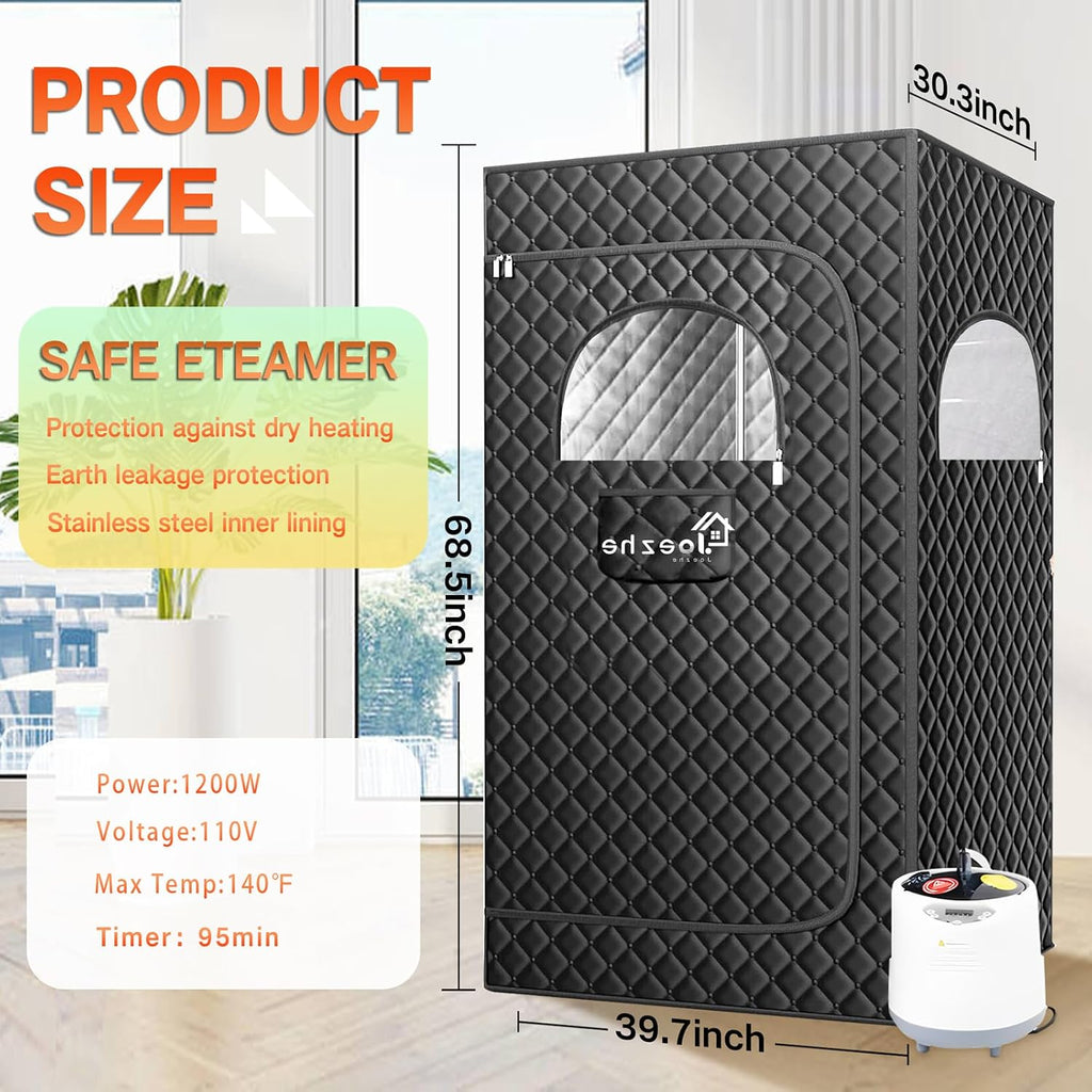 Sauna Box,Portable Steam Sauna Tent for Home,Personal Sauna Room with Remove Control,at Home Sauna Full Body,1200W 3L