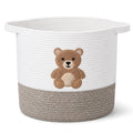 Teddy Bear Laundry Basket, Baby Toy Basket , 14"x14"