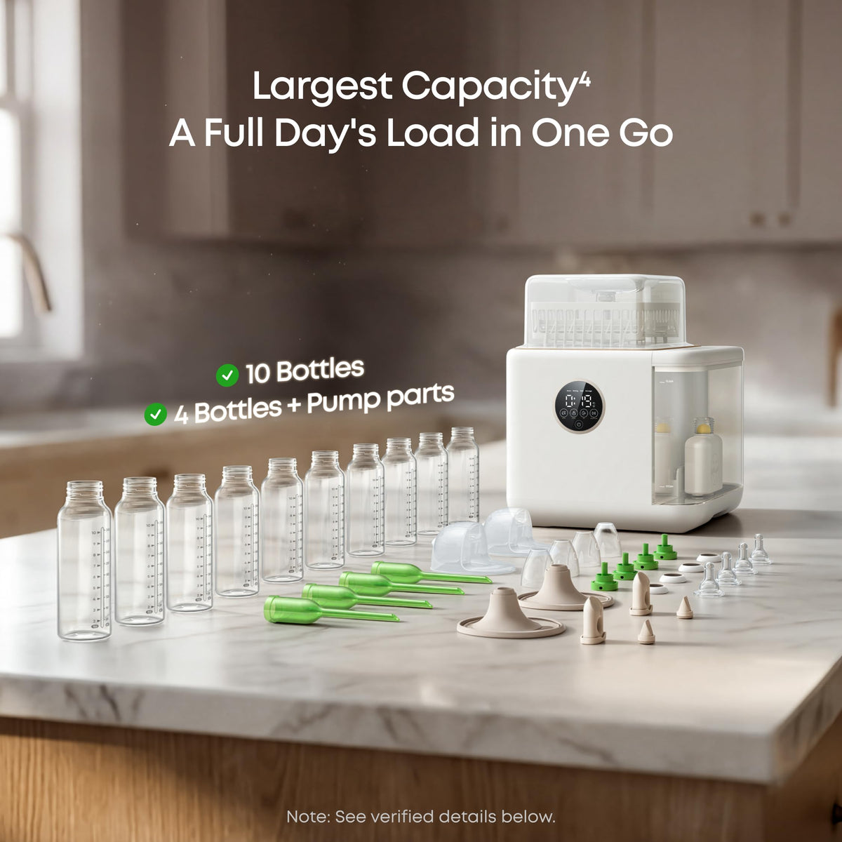 S1 Pro Baby Bottle Washer, Sterilizer & Dryer, Built-in Water Softener