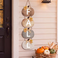 Fall Porch Sign Wooden Hanging Farmhouse, Classic Color, Pumpkin