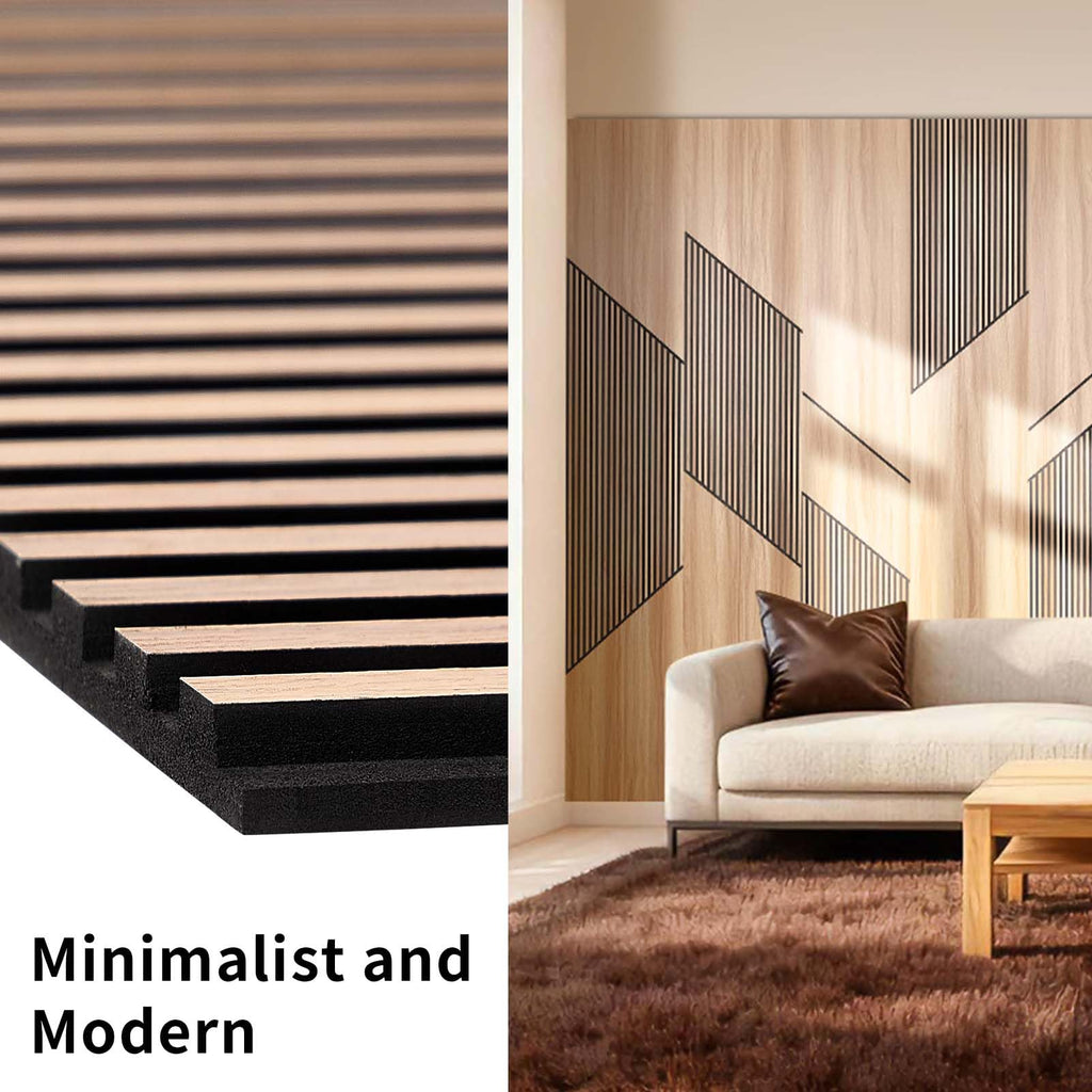 4-Pack Teak Wood Grain 3D Wall Panels with Adhesive, Peel and Stick PVC Wall Tiles for Accent Wall, Covers 48.83 Sq