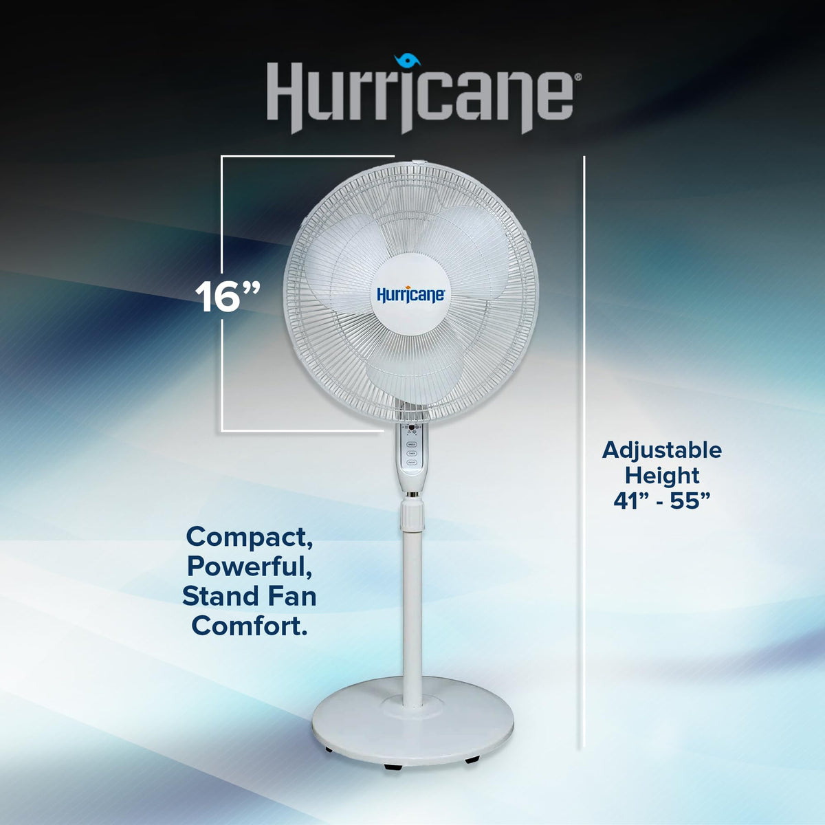 Supreme Oscillating Pedestal Fan w/ Remote , White, 16 in
