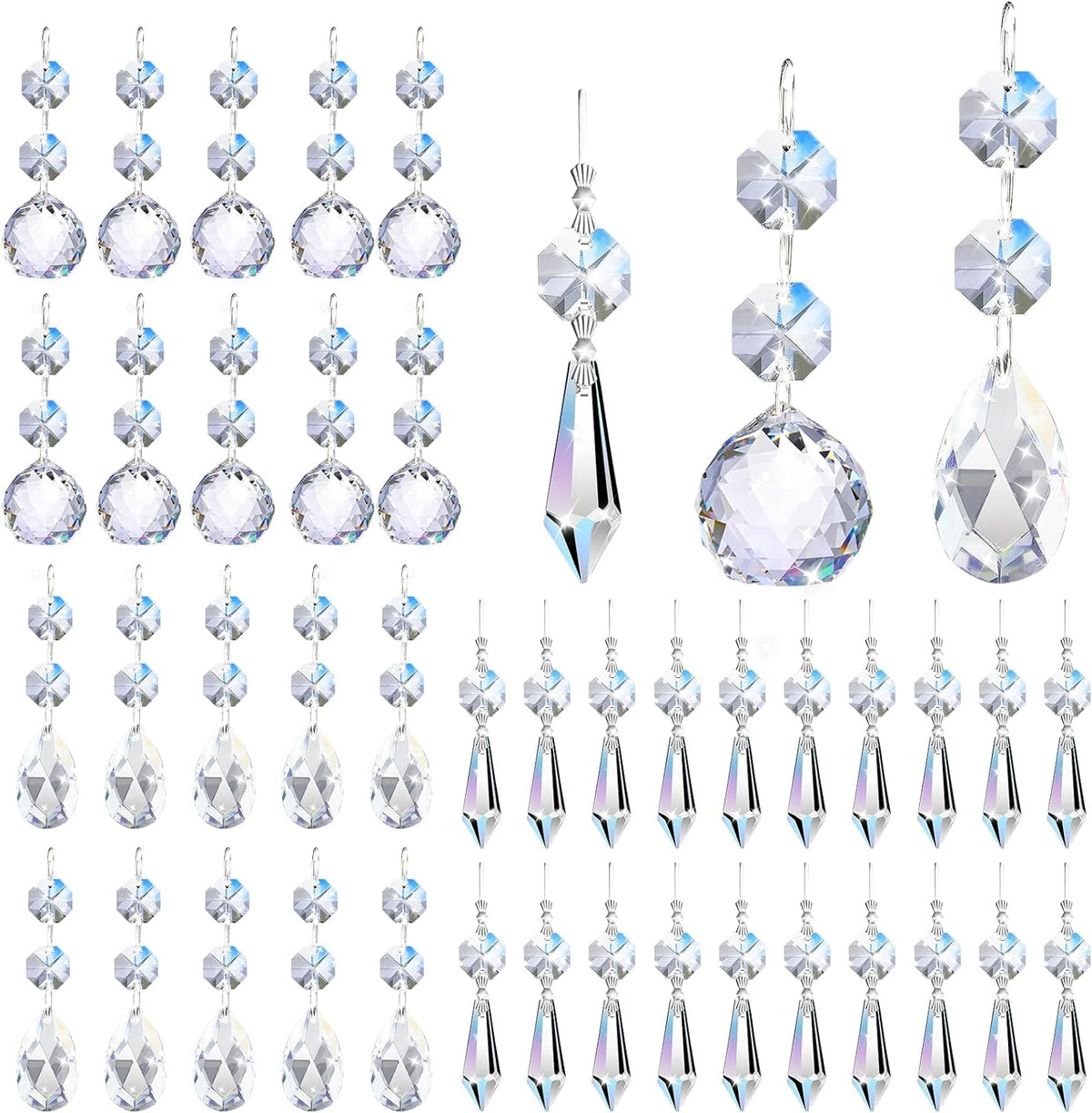 44 Pack Chandelier Crystal Prism Replacement