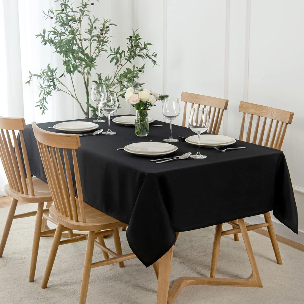 Jacquard Tablecloth Stain Resistant Waterproof Wrinkle Resistant Spillproof Washable Soft Slubby Texture Table Cloth