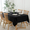 Jacquard Tablecloth Stain Resistant Waterproof Wrinkle Resistant Spillproof Washable Soft Slubby Texture Table Cloth