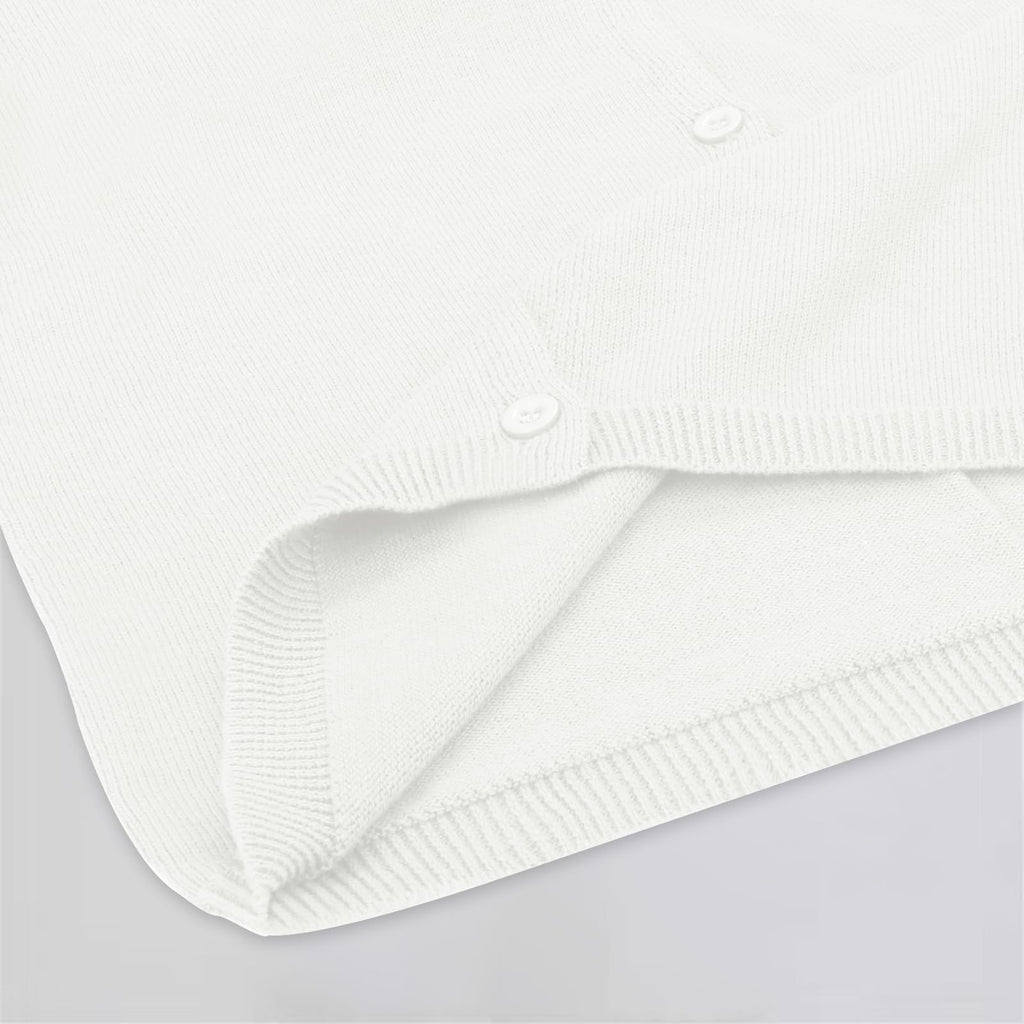 Baby Boys Girls Button-Down Cardigan Toddler Cotton Knit Sweater White 110