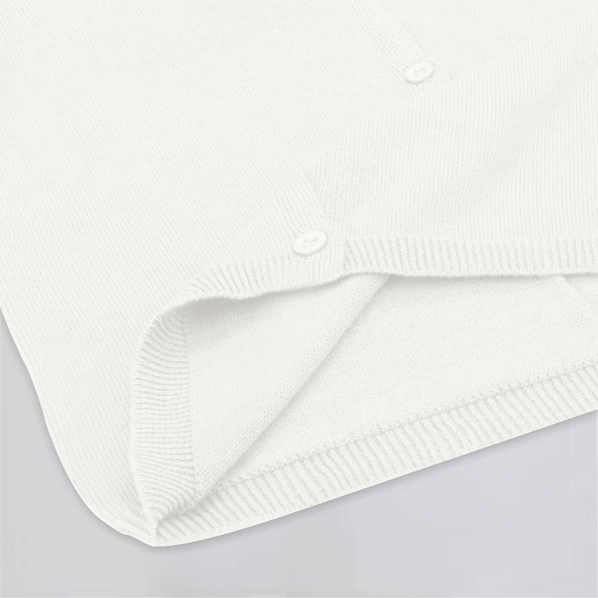 Baby Boys Girls Button-Down Cardigan Toddler Cotton Knit Sweater White 110