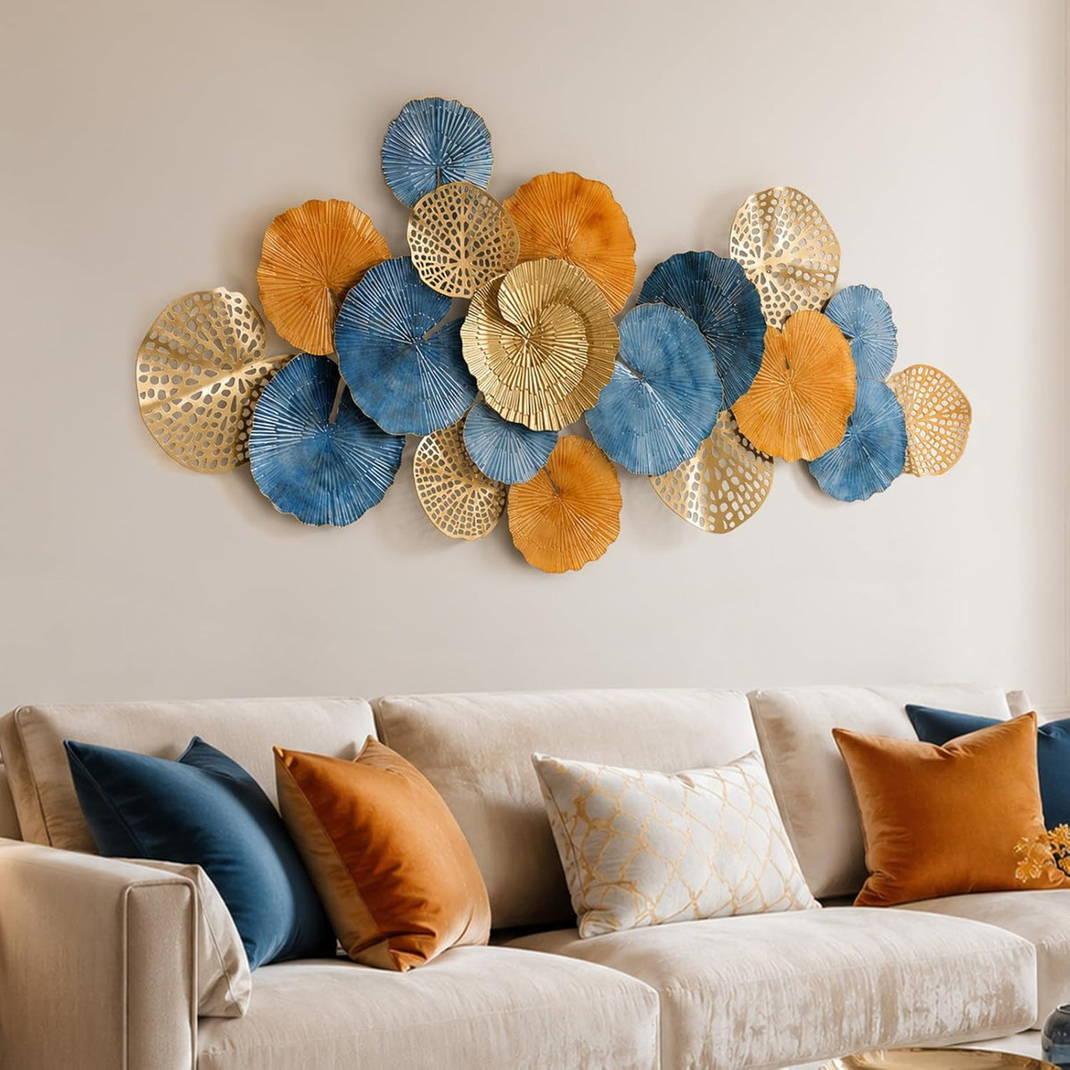 Modern 3D Large Metal Wall Art Bedroom Entryway Decoration