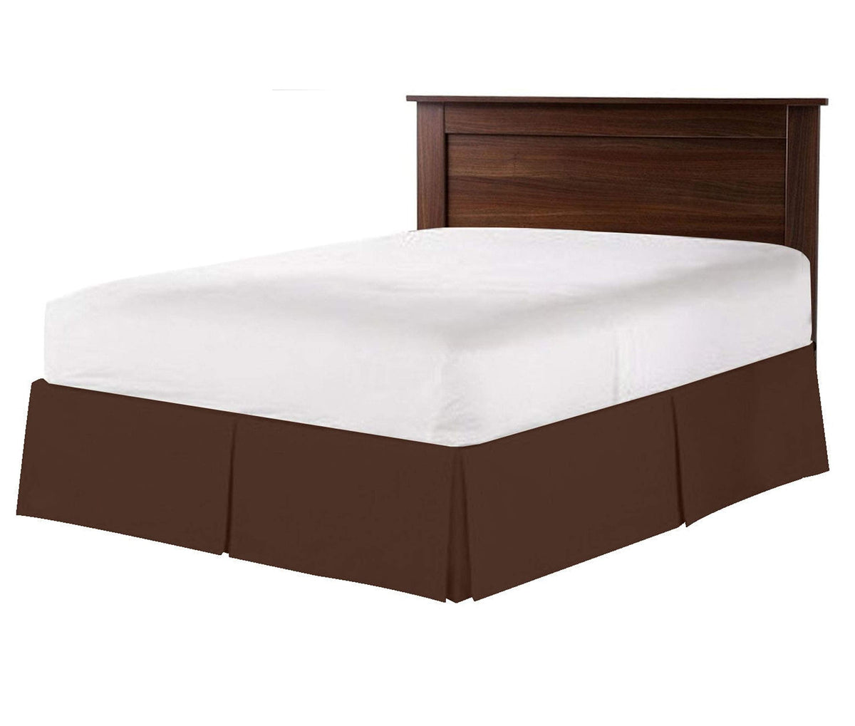 100% Cotton 800 Thread Count Box Pleated Bed Skirt - Luxury Pleated Dust Ruffle, Hotel Quality Modern Bed Skirt, Easy