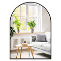 Black Arched Bathroom Mirror for Over Sink 30x40, Large Wall Arch Mirror