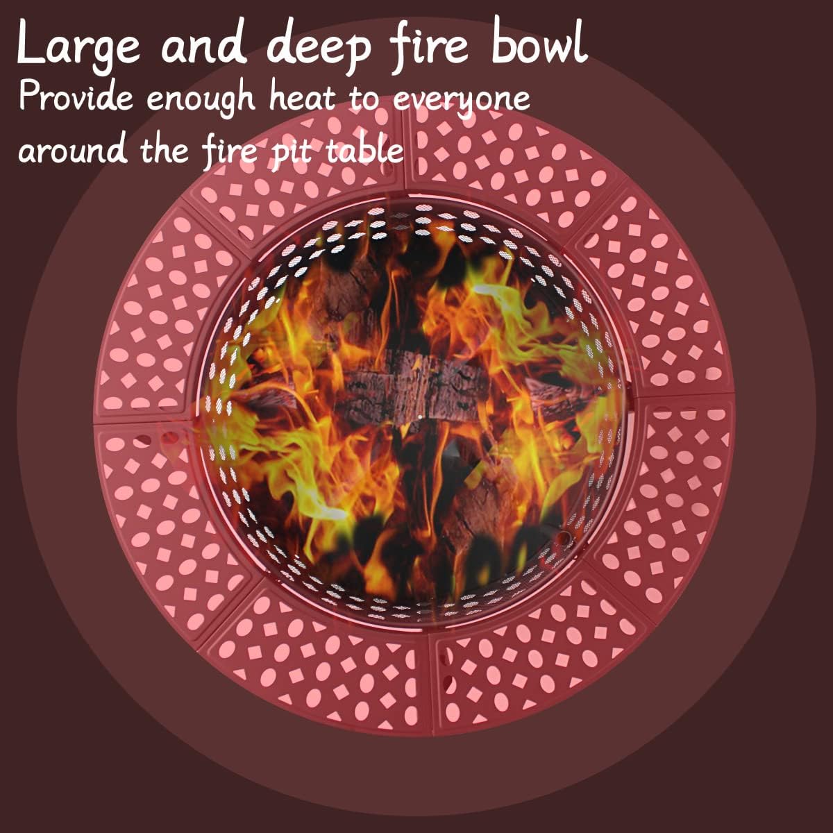 42 Inch Fire Pit with 2 Grills, Extra Large Wood Burning Fire Pits for Outside with Lid & Poker, Heavy Duty Firepit,BBQ& Outdoor Firepit & Round