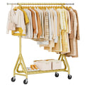 Heavy Duty Clothes Rack, Metal Clothing Rack Load 450 LBS, Rolling Coat Racks for Hanging Clothes with Lockable