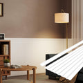 Wall Wainscoting Panel Kit,8-Pack 38.6"x9.8"(98x25cm) Slat Panels with 2-Pack Molding Trims,Beadboard Board and
