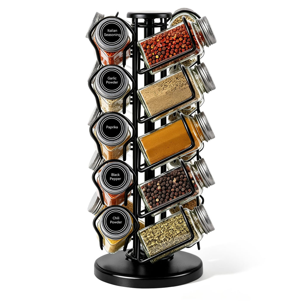 Rotating Spice Rack Organizer for Countertop, 360°Spinning Spice Organizer