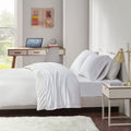 Cotton Blend Jersey Knit Sheet Set Full Size, White