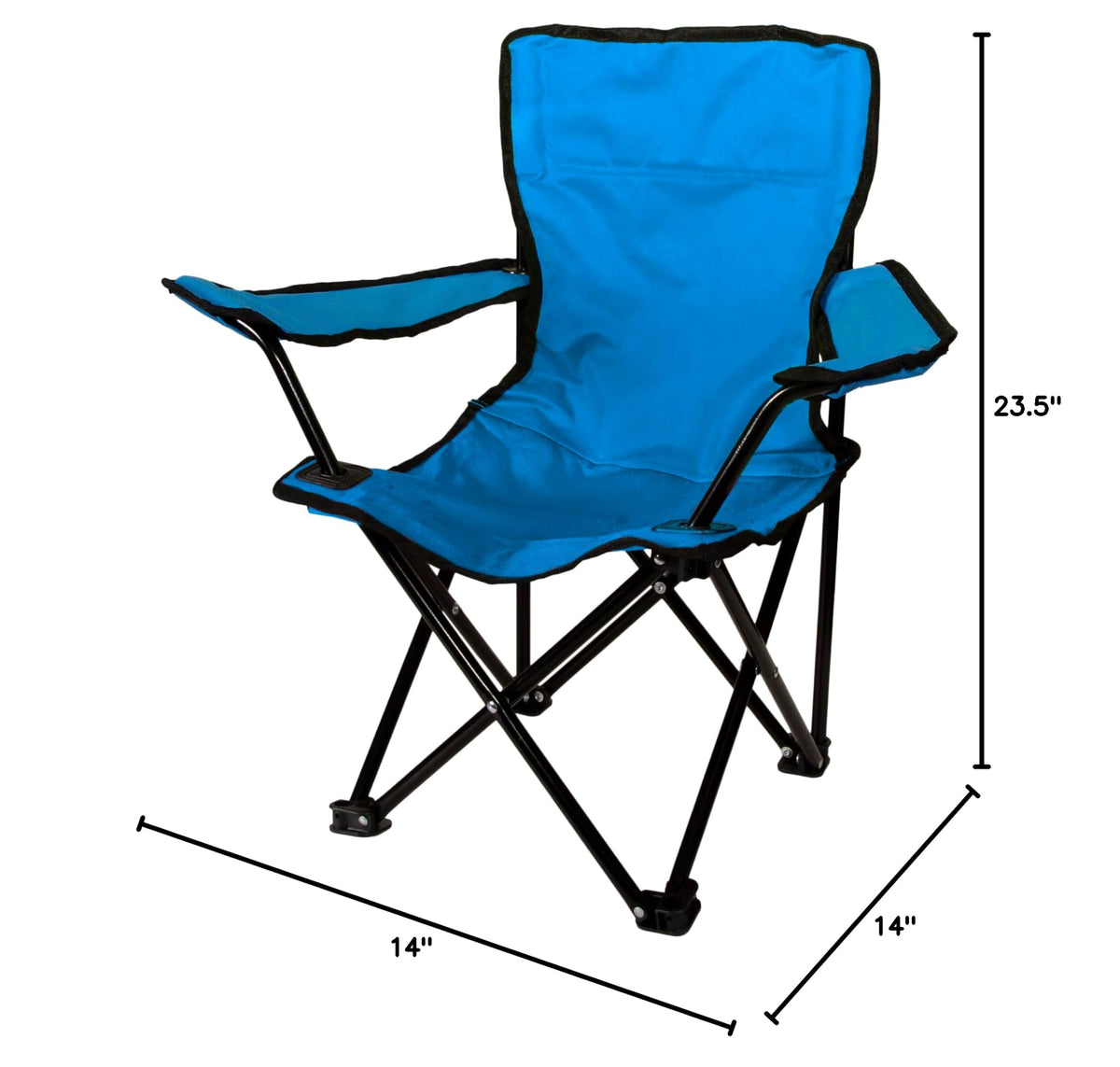 Kids Folding Chair, 100 lbs. Weight Capacity - Sapphire Blue