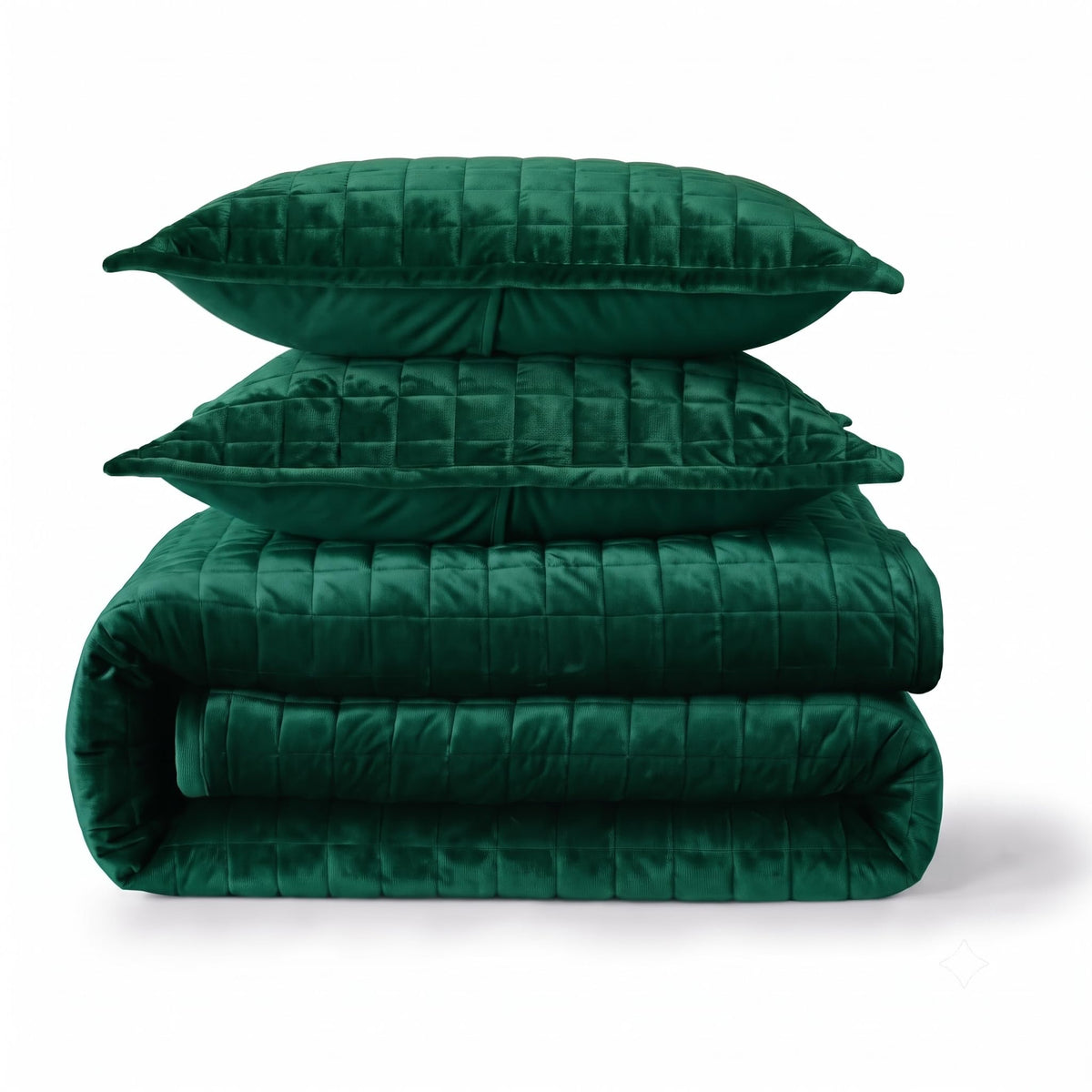 Florence Solid Quilt Set Emerald Green