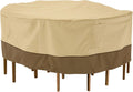 Veranda Water-Resistant 94 Inch Round Patio Table & Chair Set Cover, Outdoor Table Cover