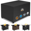 Fire Pit Cover Rectangular 42 Inch - Outdoor Fire Table Cover Rectangle Heavy Duty & Waterproof, 600D Patio Propane