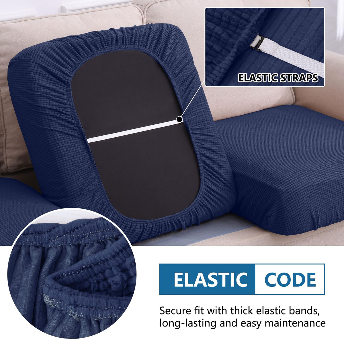 Waterproof Sectional Couch Covers, Non Slip Sofa Cushion Covers