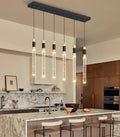 6-Light Modern Rectangular Chandelier for Living Rooms and Long Dining Tables