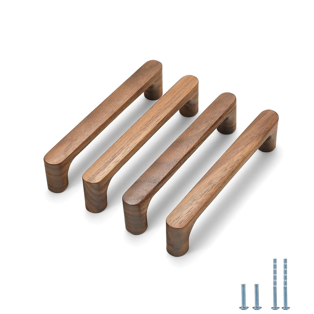Walnut Round 5 in 10 pcs Wooden Drawer Pulls Handle pulls for cabinets Kitchen Cabinet Drawer pulls Cabinet Door Pull