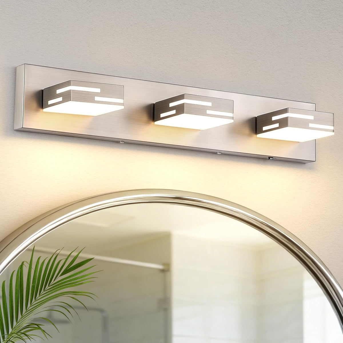 3-Light 5CCT Modern Bathroom Vanity Light Fixtures, 24-Inch 350° Rotatable LED Vanity Lights Over Mirror, Dimmable