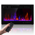 Electric Fireplace Insert 30" 1500W Wall Mounted Fireplaces Recessed Heaters, Fit for 2 X 6 stub, Remote Control Slim