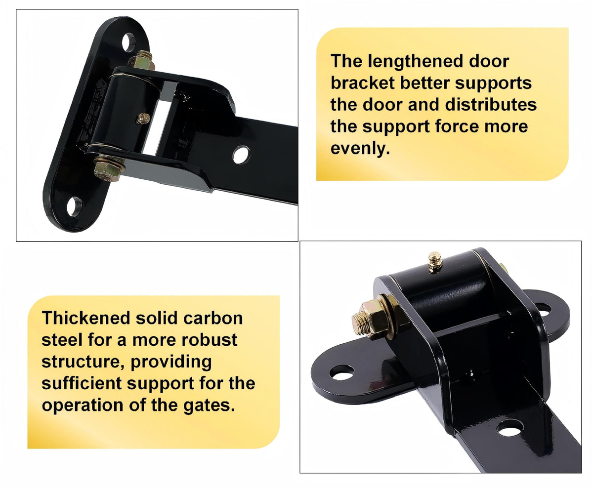 13" Heavy Duty Gate Hinges, 900 LBS Load Capacity, Thickened Solid Steel