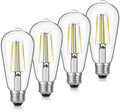 ST19 Vintage LED Edison Bulbs, 60W Eq, Dimmable, Daylight 5000K, 4-Pack
