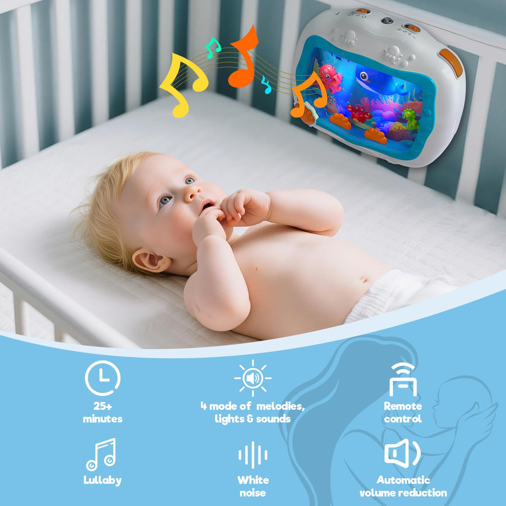 Toys, Sleep Soother Aquarium Musical Infant Toy, Tummy Time Toys & Crib Toy, Sea Animal Sensory Dream Soother for