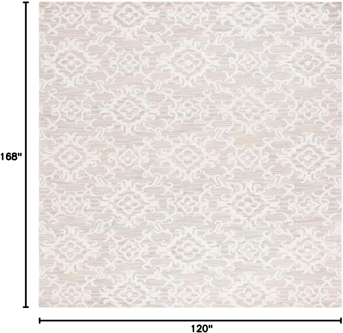 Blossom Collection Area Rug, Grey & Ivory, Contemporary Design, Ideal for High Traffic Areas in Living