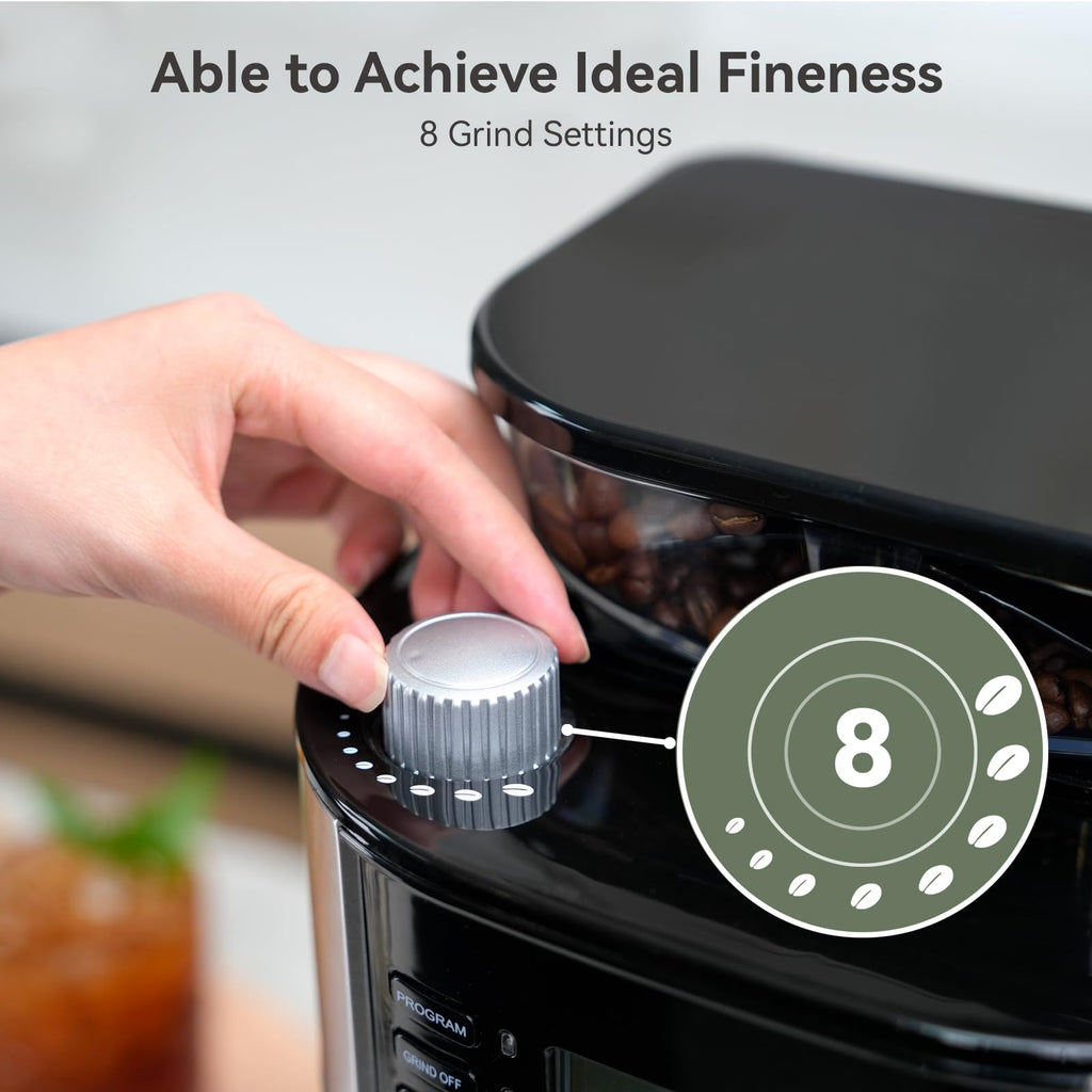 All In One 10-Cup Grind & Brew Coffee Maker with Built-In Burr Grinder