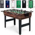 2x4ft Combo Game Table Set for Home, Game Room, Friends & Family w/Hockey, Foosball, Pool, Shuffleboard, Ping Pong